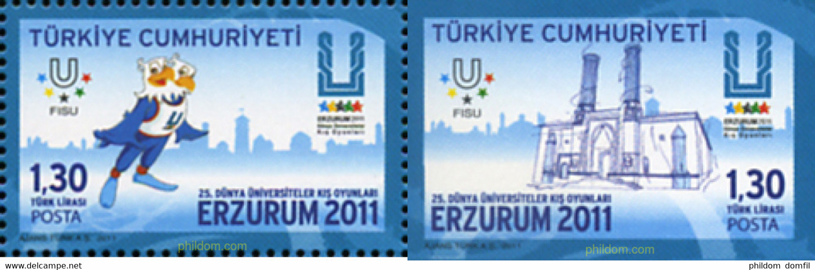 310770 MNH TURQUIA 2011 25 UNIVERSIADA DE INVIERNO EN ERZURUM 2011 - Colecciones & Series