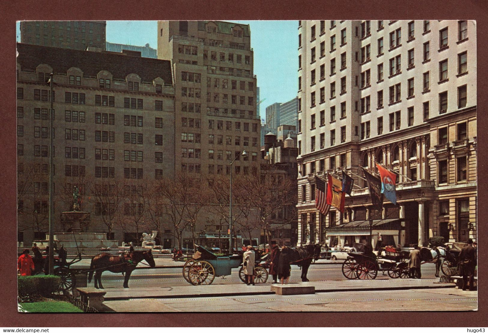 (RECTO / VERSO) HANSOM CAB RIDES CENTRAL PARK EN 1972 - BEAU TIMBRE - FORMAT CPA - Central Park