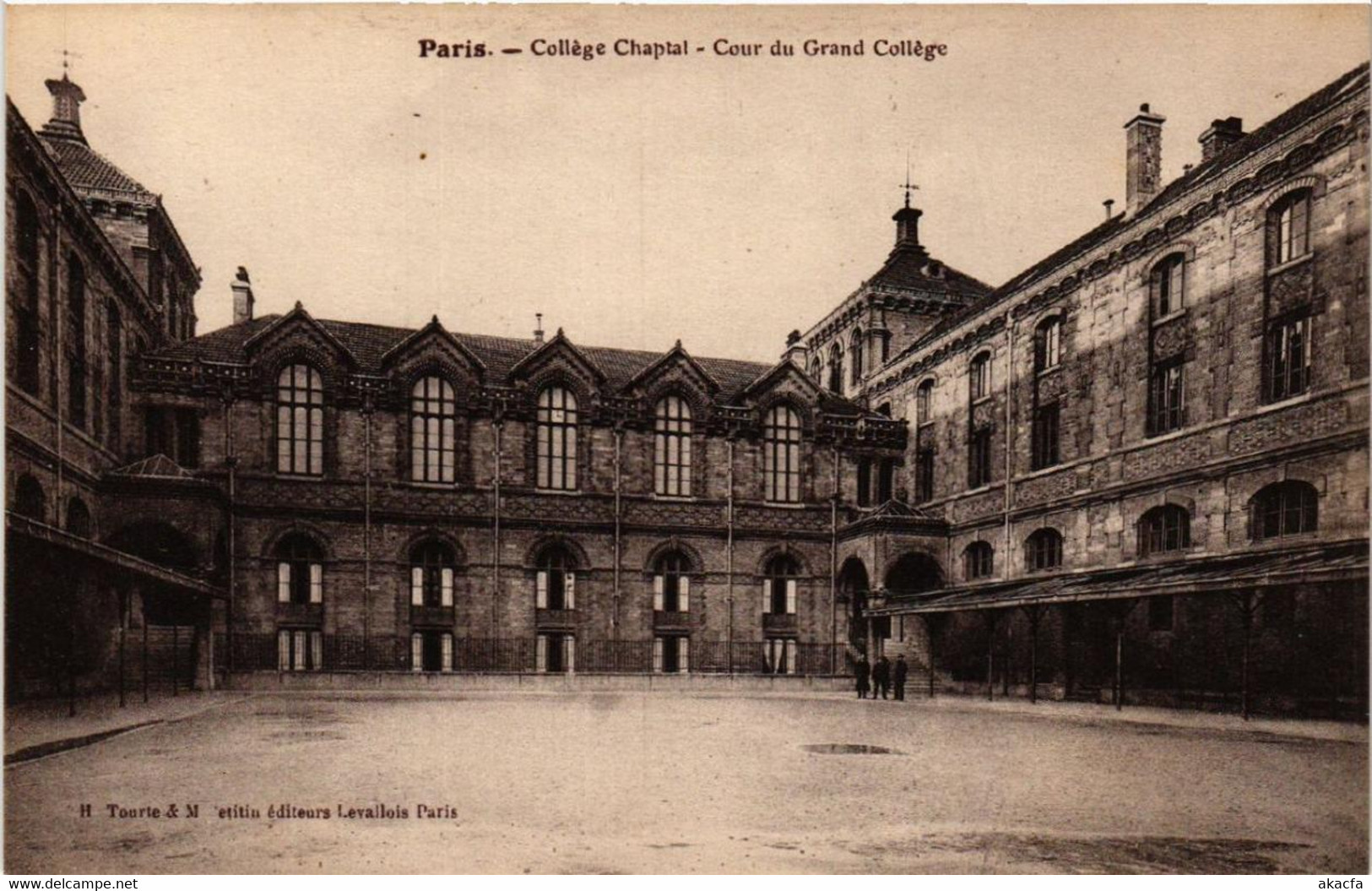 CPA PARIS 8e College Chaptal. Cour Du Grand College (534742) - Enseignement, Ecoles Et Universités