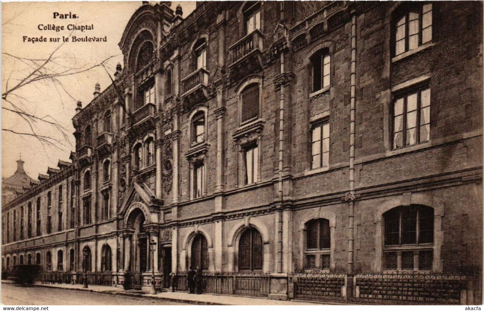 CPA PARIS 8e College Chaptal. Façade Sur Le Boulevard (534744) - Enseignement, Ecoles Et Universités