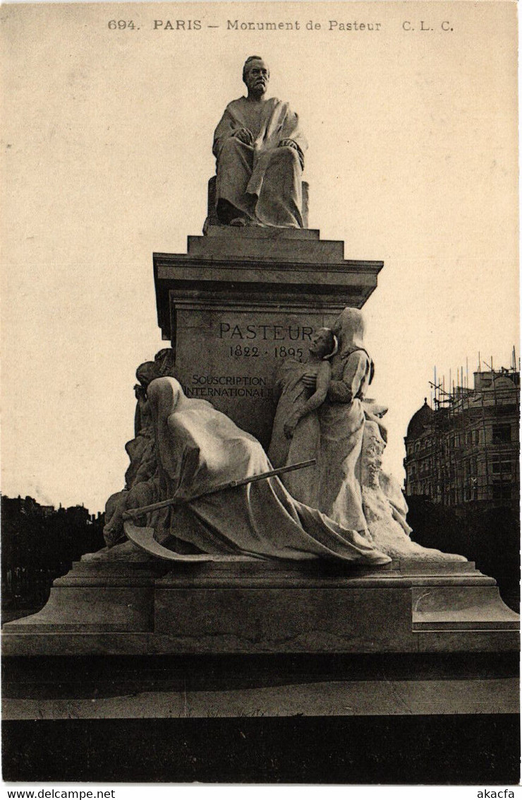 CPA PARIS 14e Monument De Pasteur (535898) - Statues