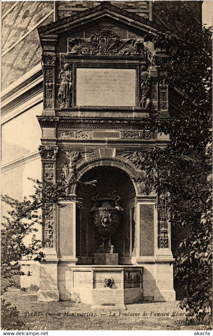 CPA PARIS 18e MONTMARTRE La Fontaine De L'ancienne Reservoir (539597) - Statues