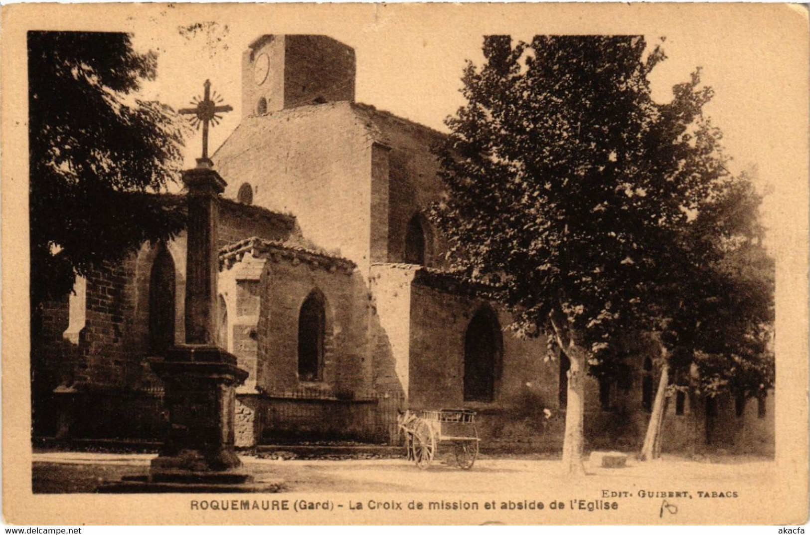 CPA AK ROQUEMAURE - La Croix De Mission Et Abside De L'Église (459205) - Roquemaure