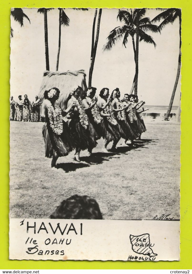 HAWAI Ile OAHU Danses Danseuses Vers Honolulu N°1 Signée Robillard - Honolulu