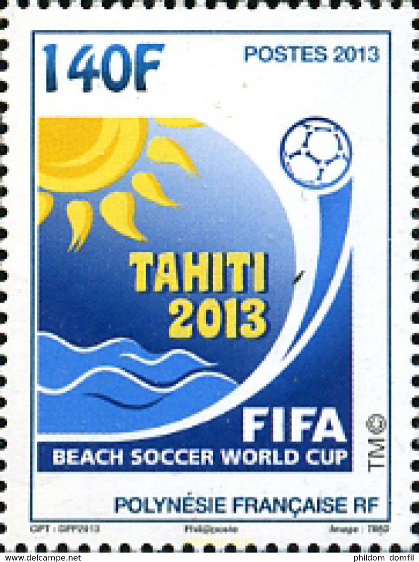 317843 MNH POLINESIA FRANCESA 2013 FUTBOL PLAYA - Oblitérés