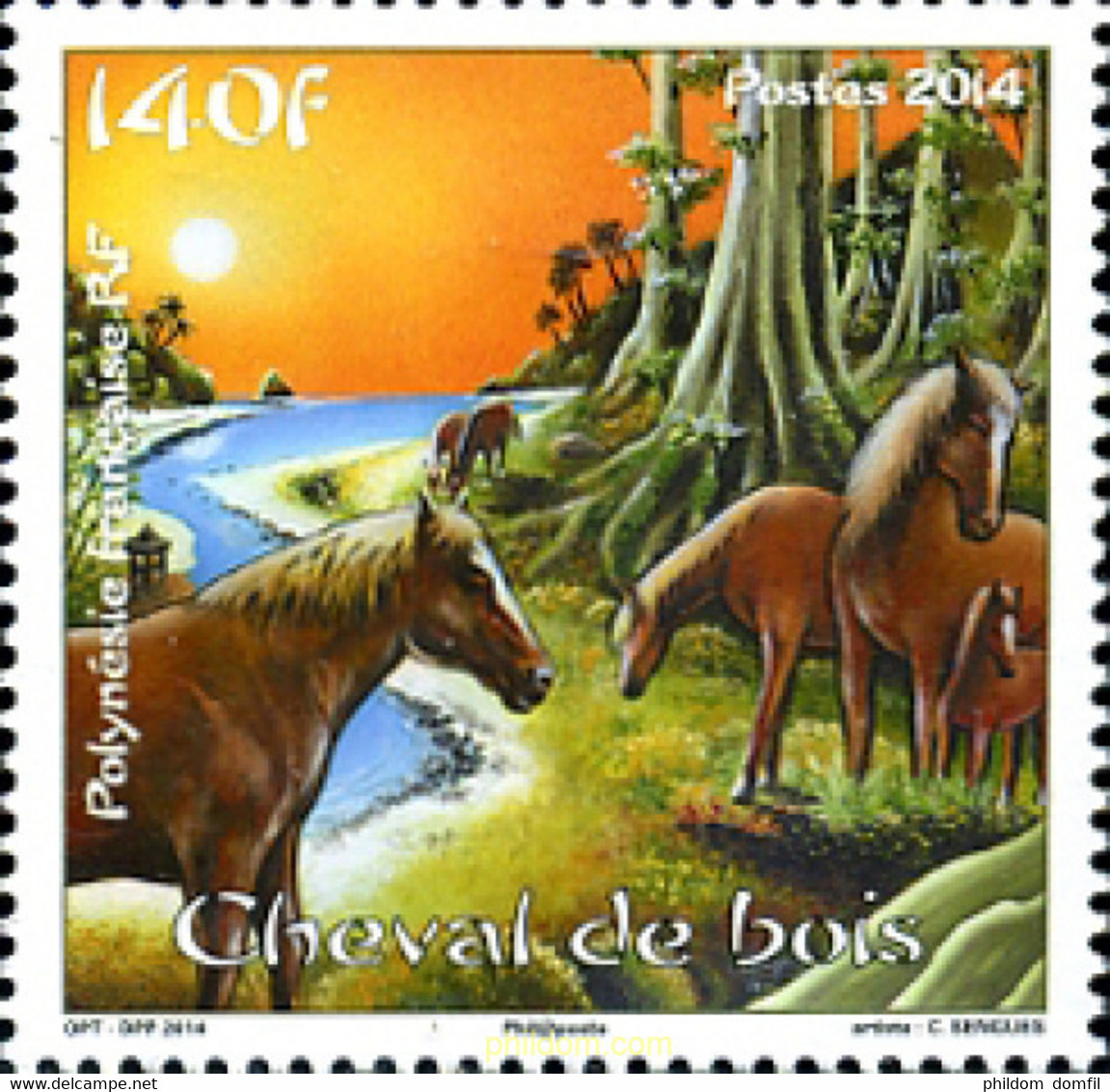 317847 MNH POLINESIA FRANCESA 2014 CABALLO - Gebruikt