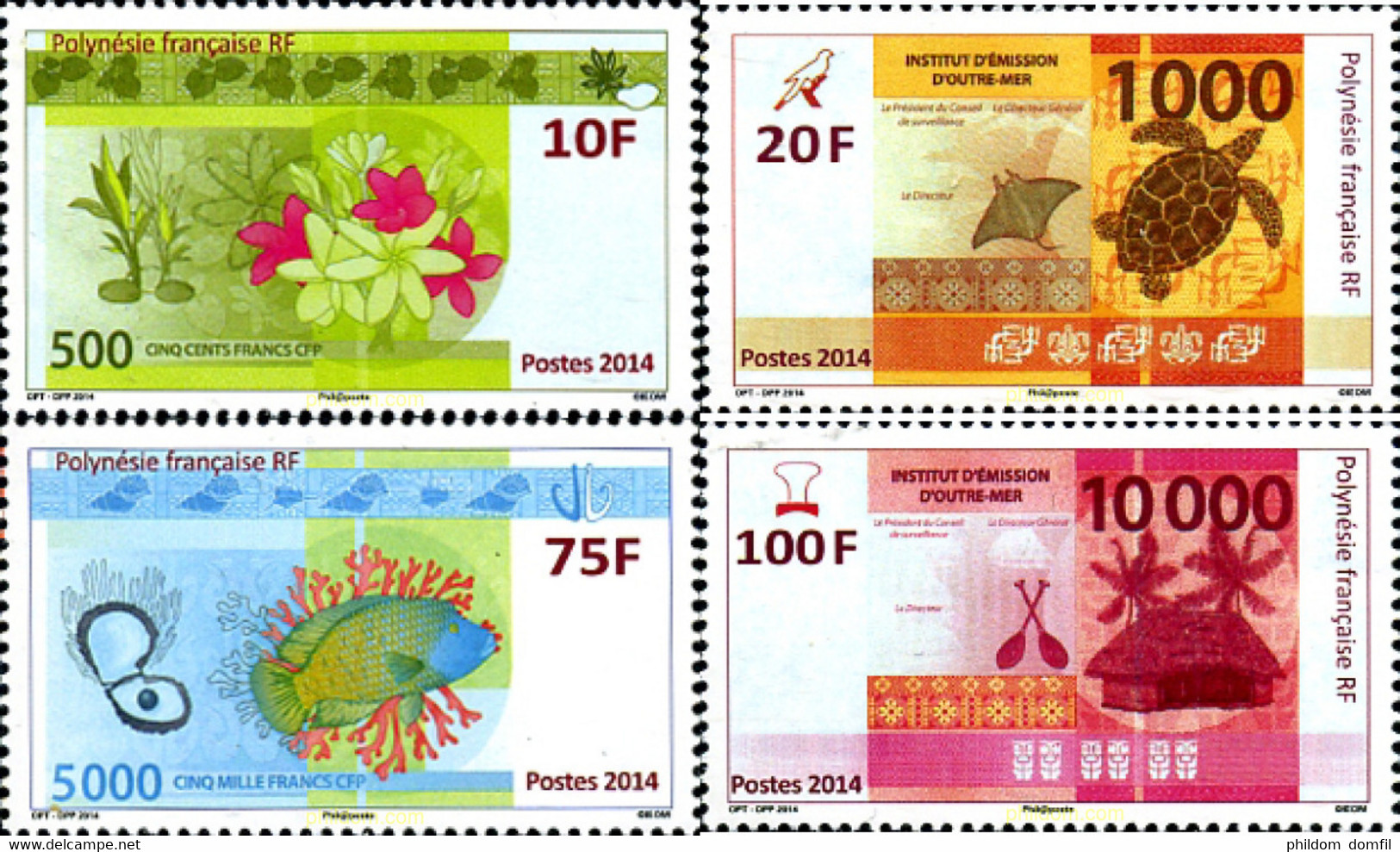 317850 MNH POLINESIA FRANCESA 2014 NUEVOS BILLETES - Gebruikt