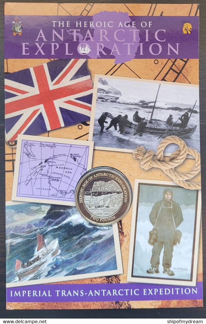 South Georgia & South Sandwich 2 Pounds 2022: The Heroic Age Of Antarctic Exploration - ITAE 1914-1917. Issued=2022 - Autres – Amérique