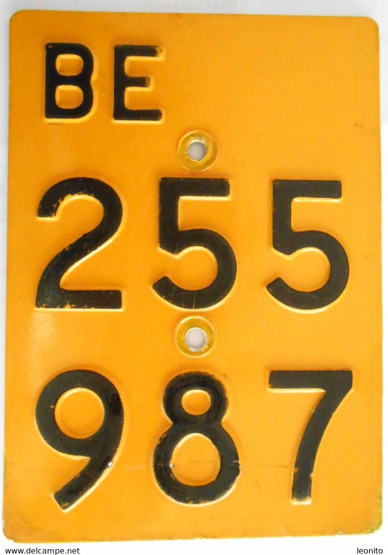 Velonummer Mofanummer Bern BE, 255987 (ohne Vignette) - Plaques D'immatriculation