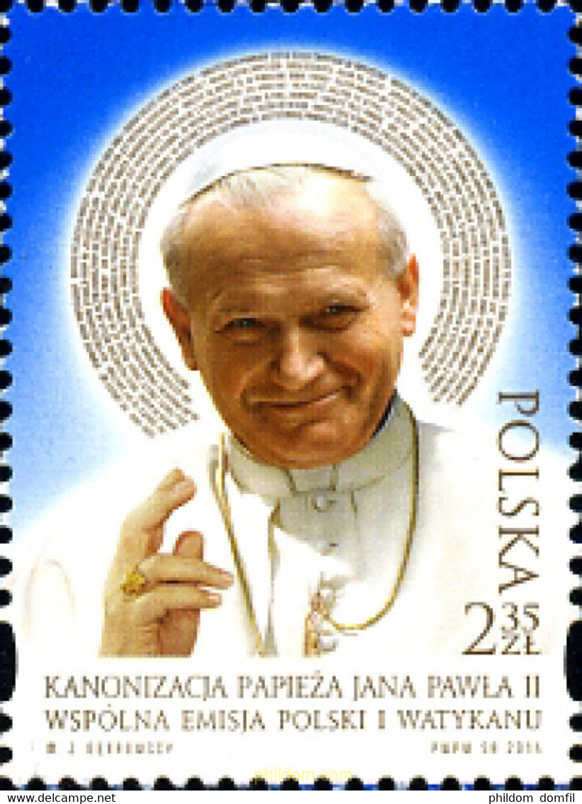 318919 MNH POLONIA 2014 CANONIZACION DEL PAPA JUAN PABLO II - Non Classificati