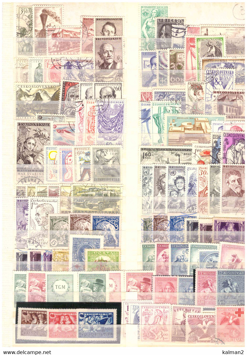 CECOSLOVACCHIA  -  INIZIO DI COLLEZIONE **/*/USATA  PERIODO 1918-1959  DISPOSTA IN ORDINE CRONOLOGICO - Lots & Serien