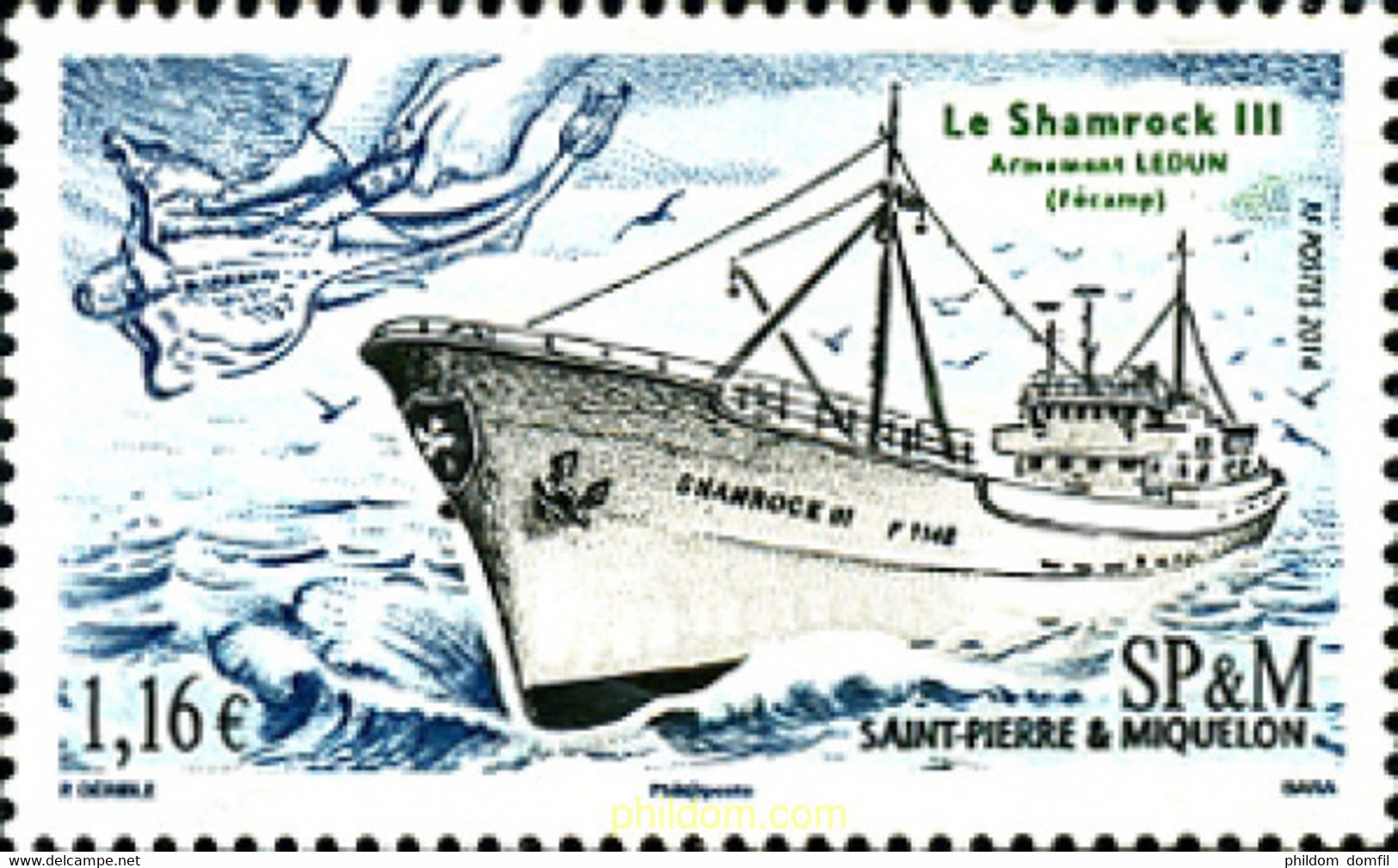 318974 MNH SAN PEDRO Y MIQUELON 2014 BARCO PESQUERO - Usados