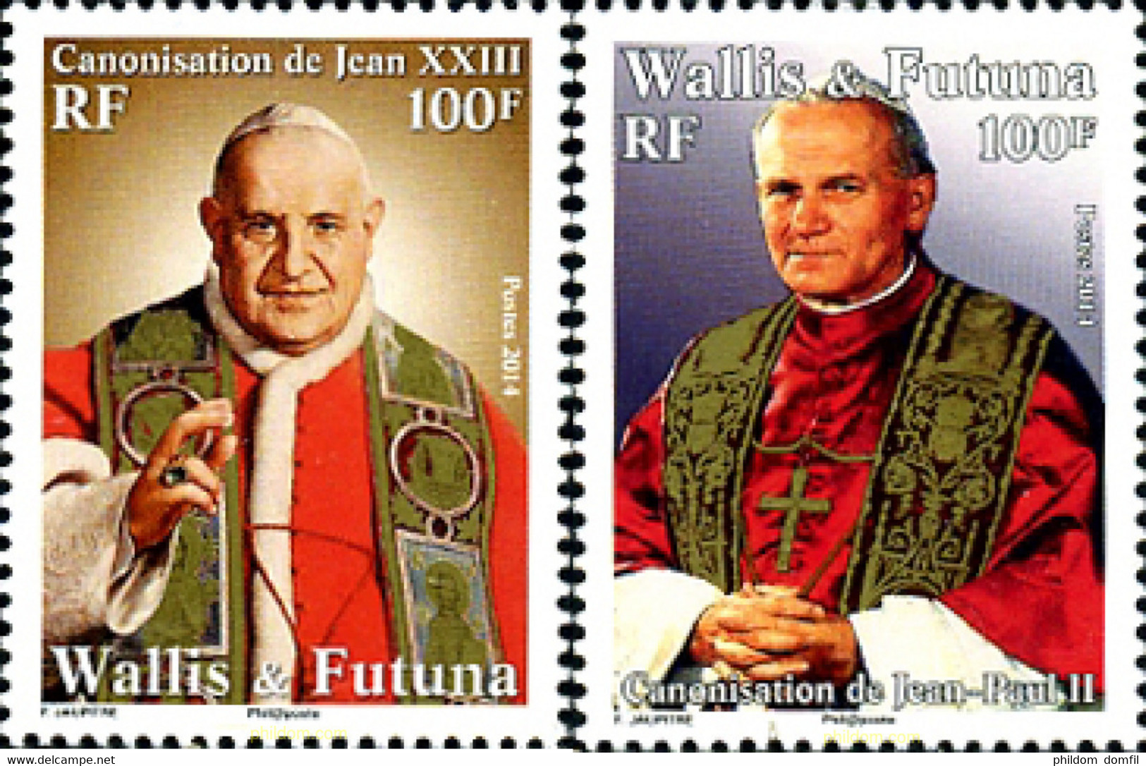 319181 MNH WALLIS Y FUTUNA 2014 CANONIZACION DE JUAN PABLO II - Gebraucht