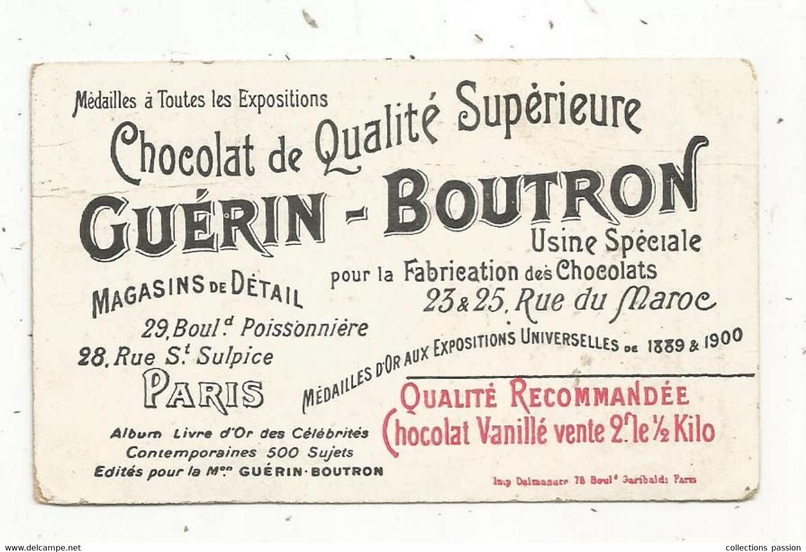 Chromo , Chocolat GUERIN-BOUTRON, Prince ADALBERT De PRUSSE, 2 Scans - Guerin Boutron