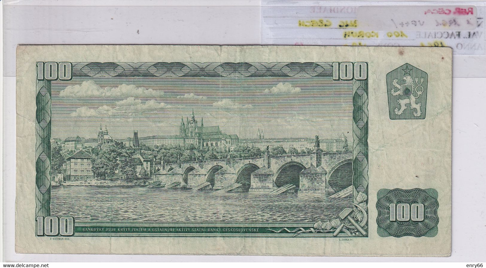 REPUBBLICA CECA 100 KORUN 1961 P 1 - Czech Republic