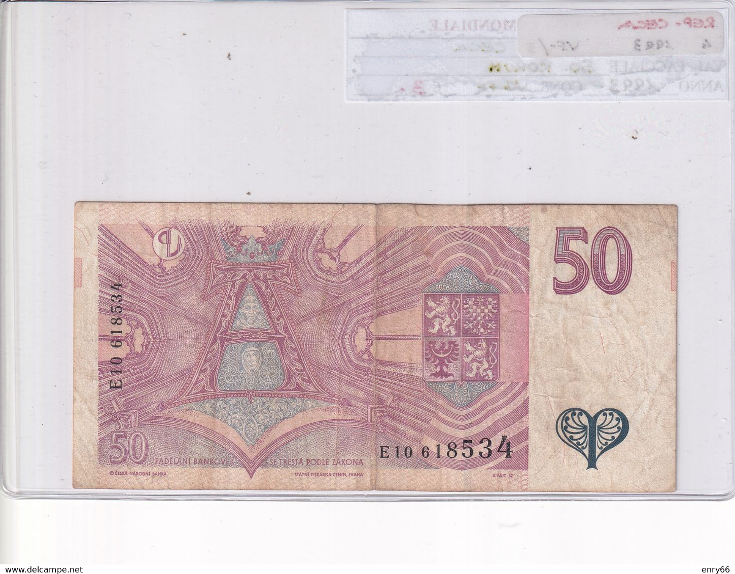 REPUBBLICA CECA 50 KORUN 1993 P 4 - Czech Republic