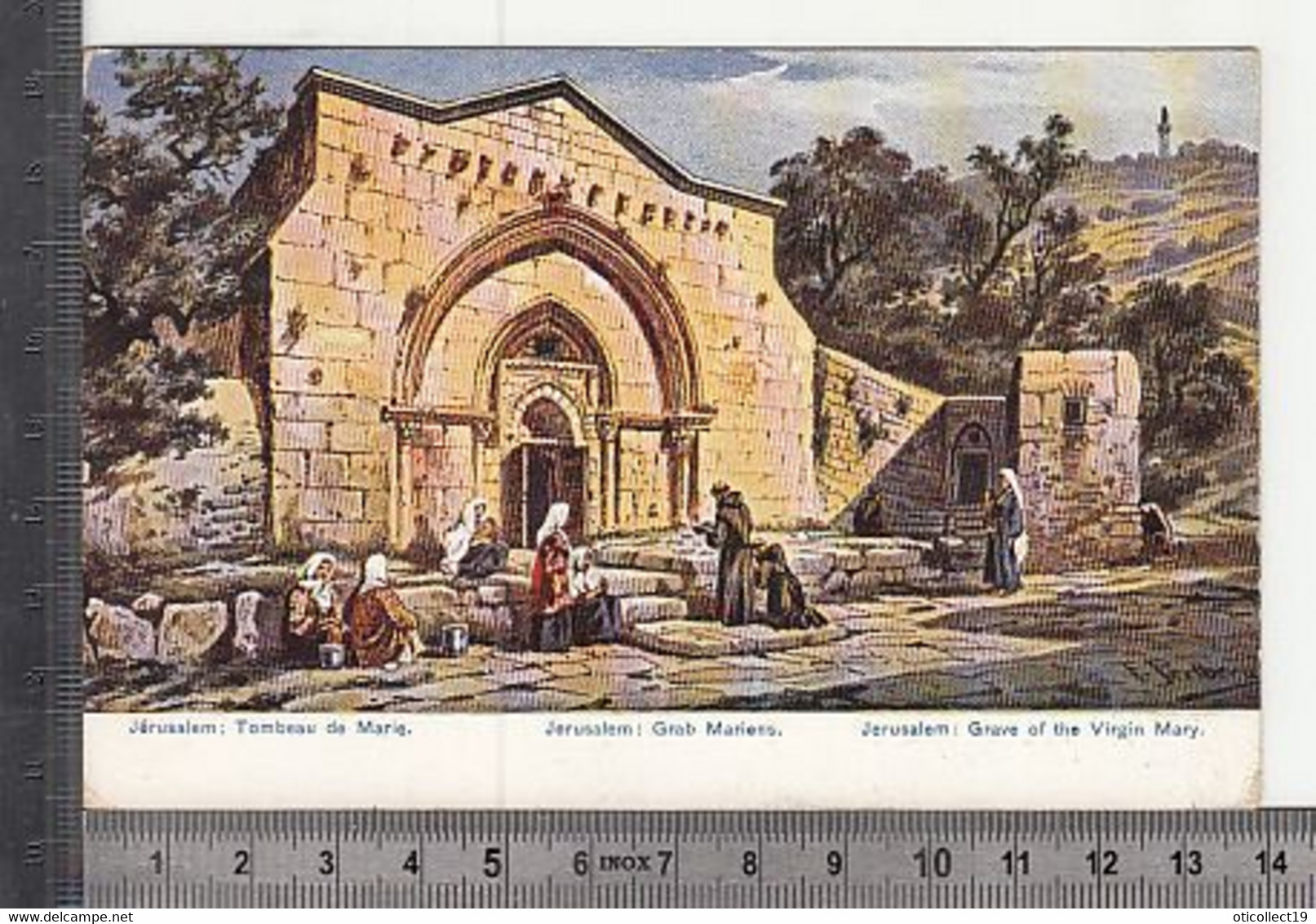 ILLUSTRATIONS, SIGNED, F. PERLBERG- JERUSALEM, VIRGIN MARY'S TOMB - Perlberg, F.