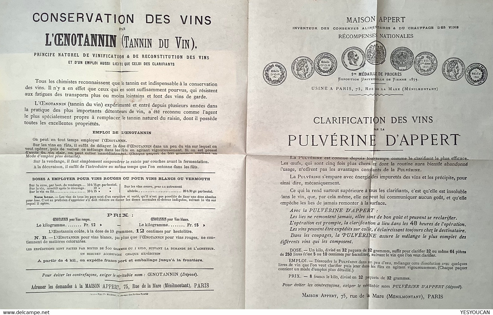 Sage 1876 5c #75 PARIS PP18 Imprimé>Bouvier Vin&eaux De Vie Neuchatel Suisse (France Publicité Lettre Schweiz Brief Wine - 1877-1920: Semi Modern Period