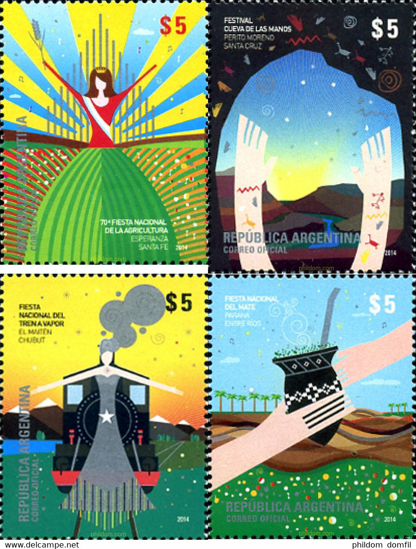 325103 MNH ARGENTINA 2014 FIESTAS - Oblitérés