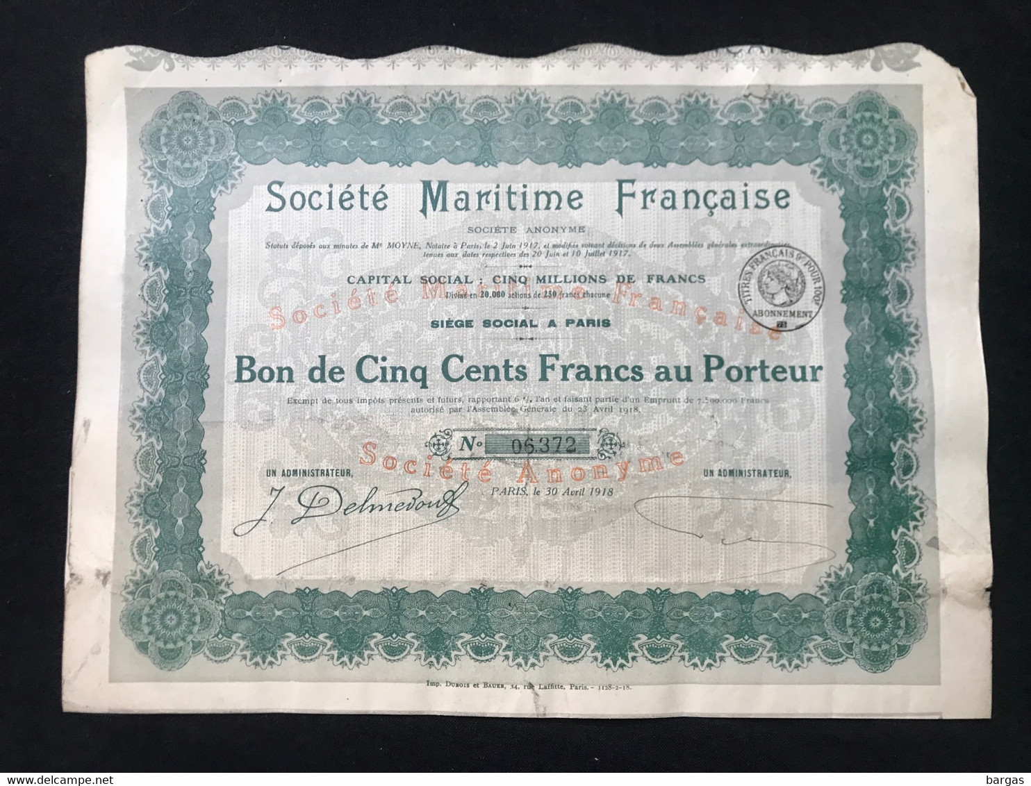 5X Société Maritime Française - Schiffahrt
