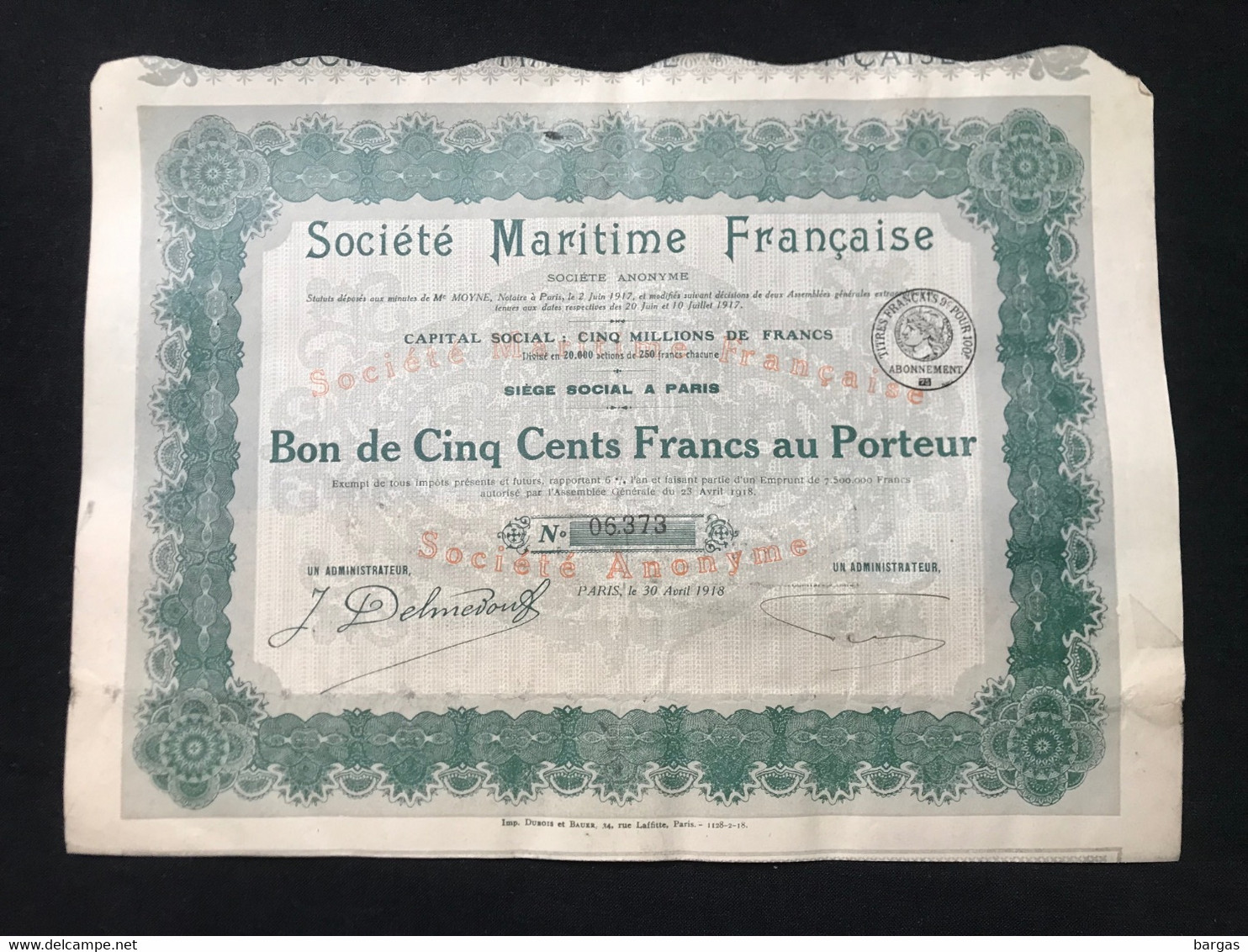 5X Société Maritime Française - Navy