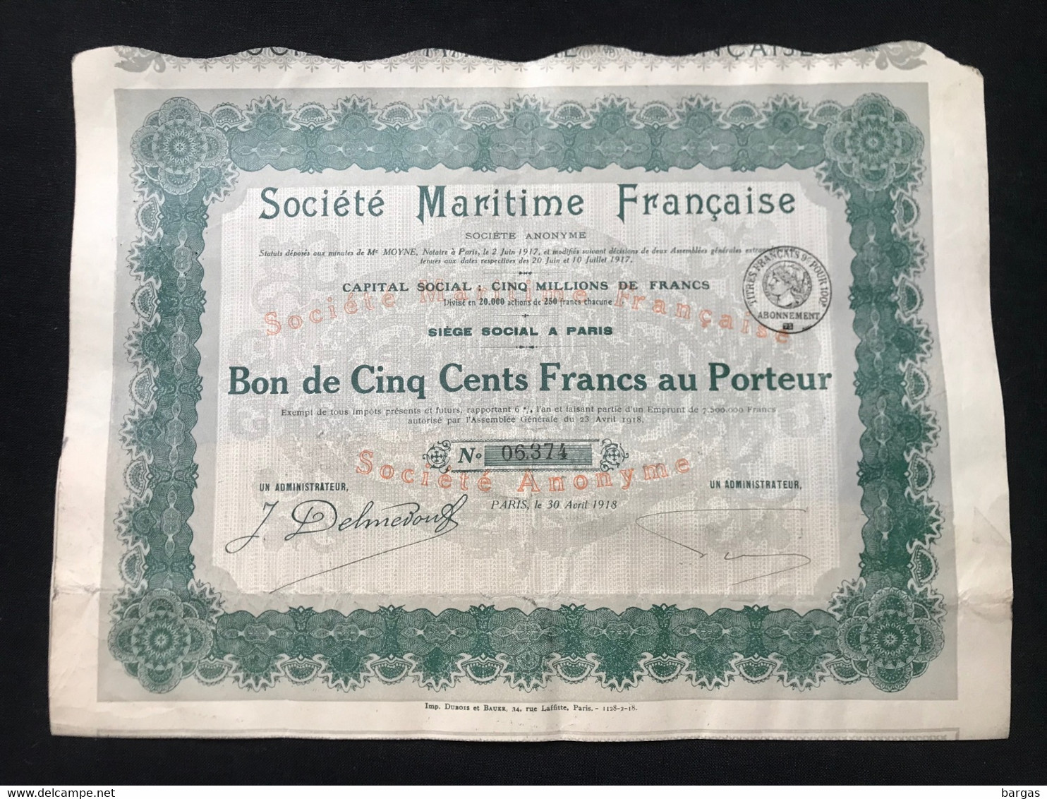5X Société Maritime Française - Scheepsverkeer