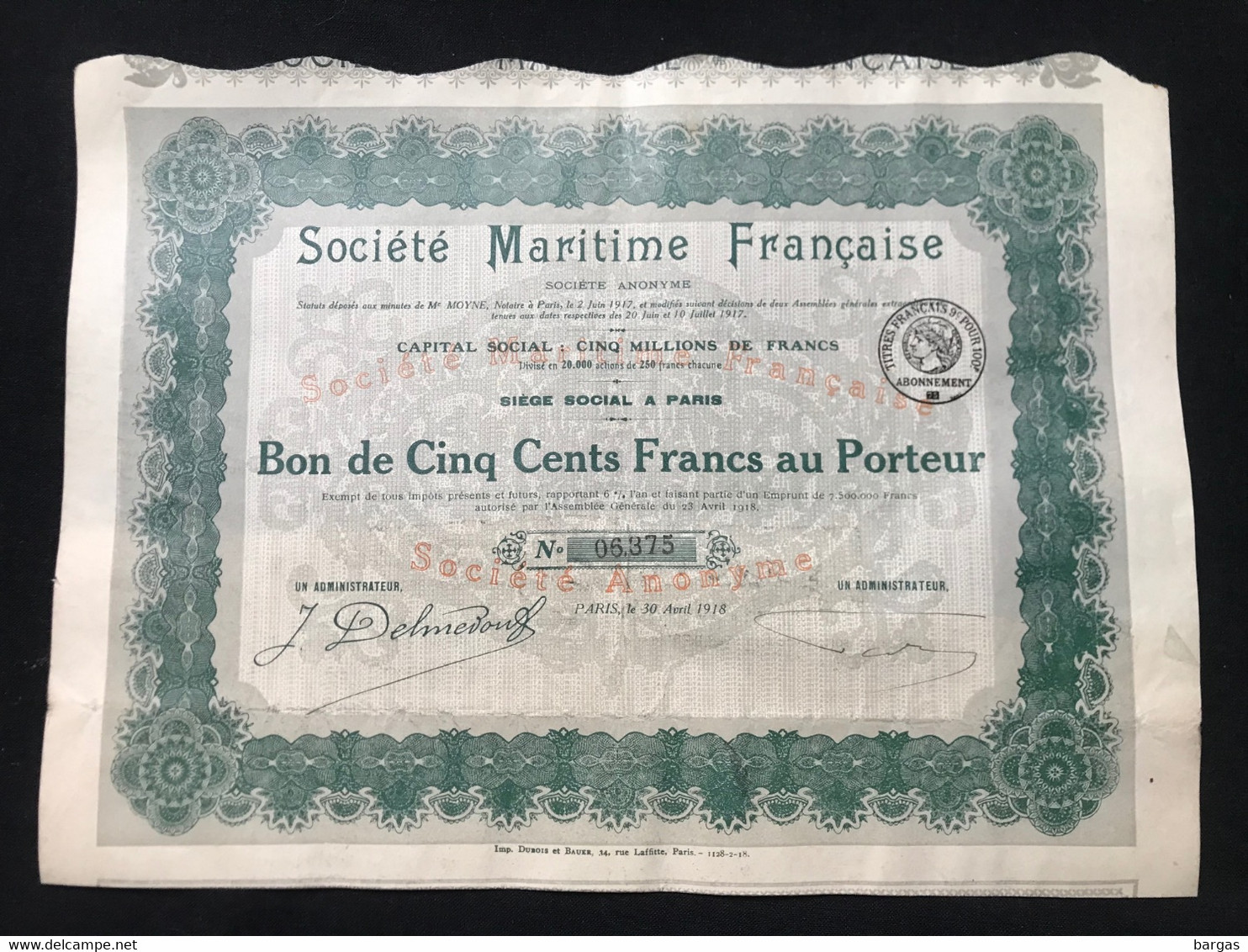 5X Société Maritime Française - Navegación