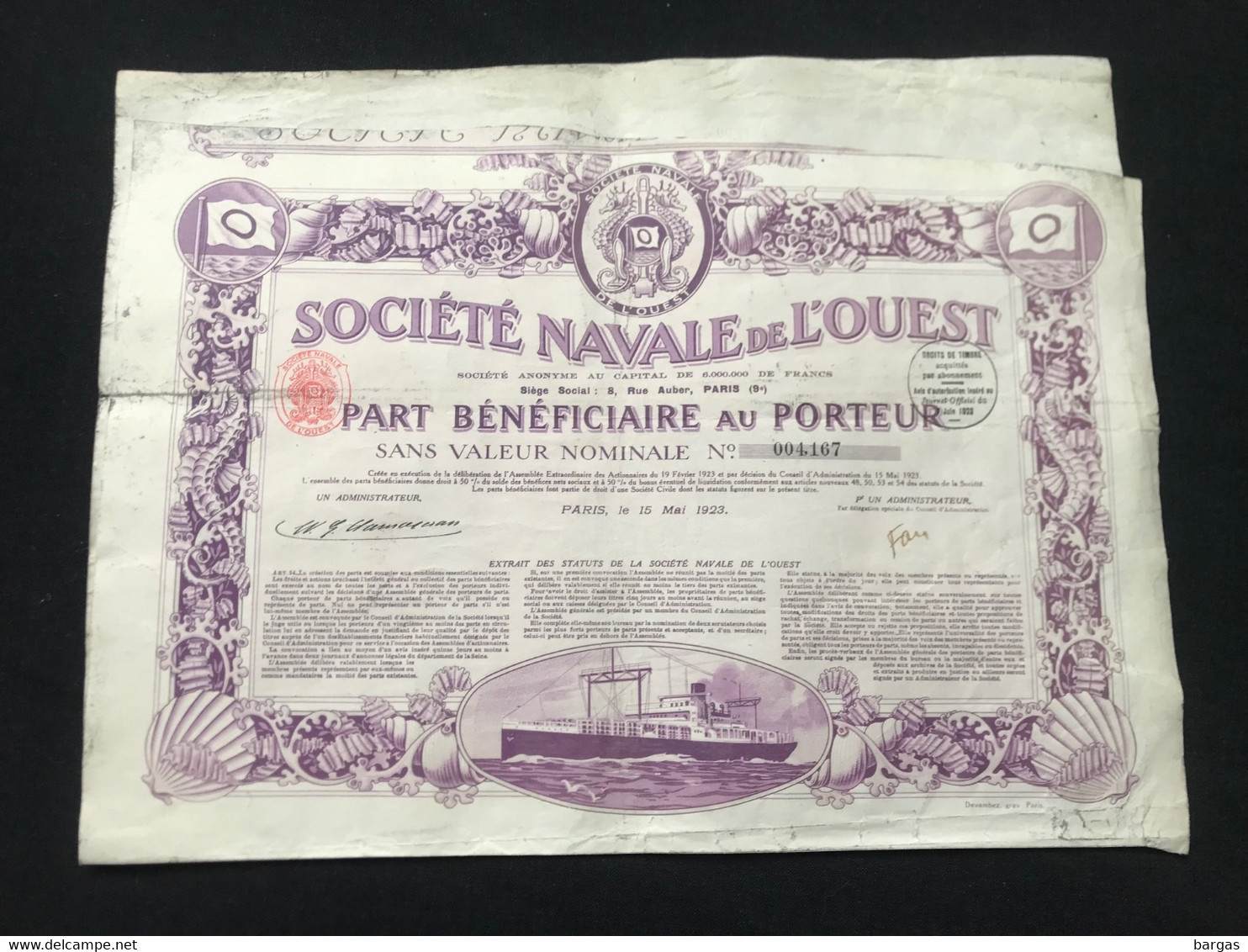 Société Navale De L'ouest - Navigazione