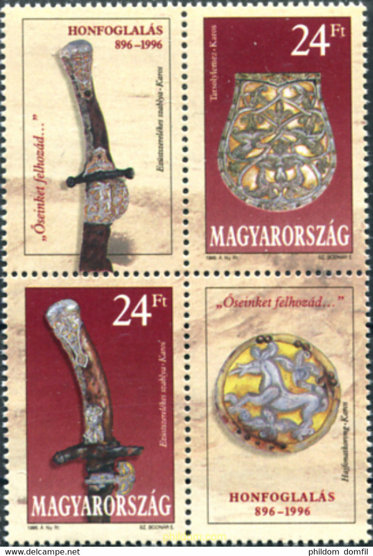 325534 MNH HUNGRIA 1996 ARQUEOLOGIA - Gebruikt