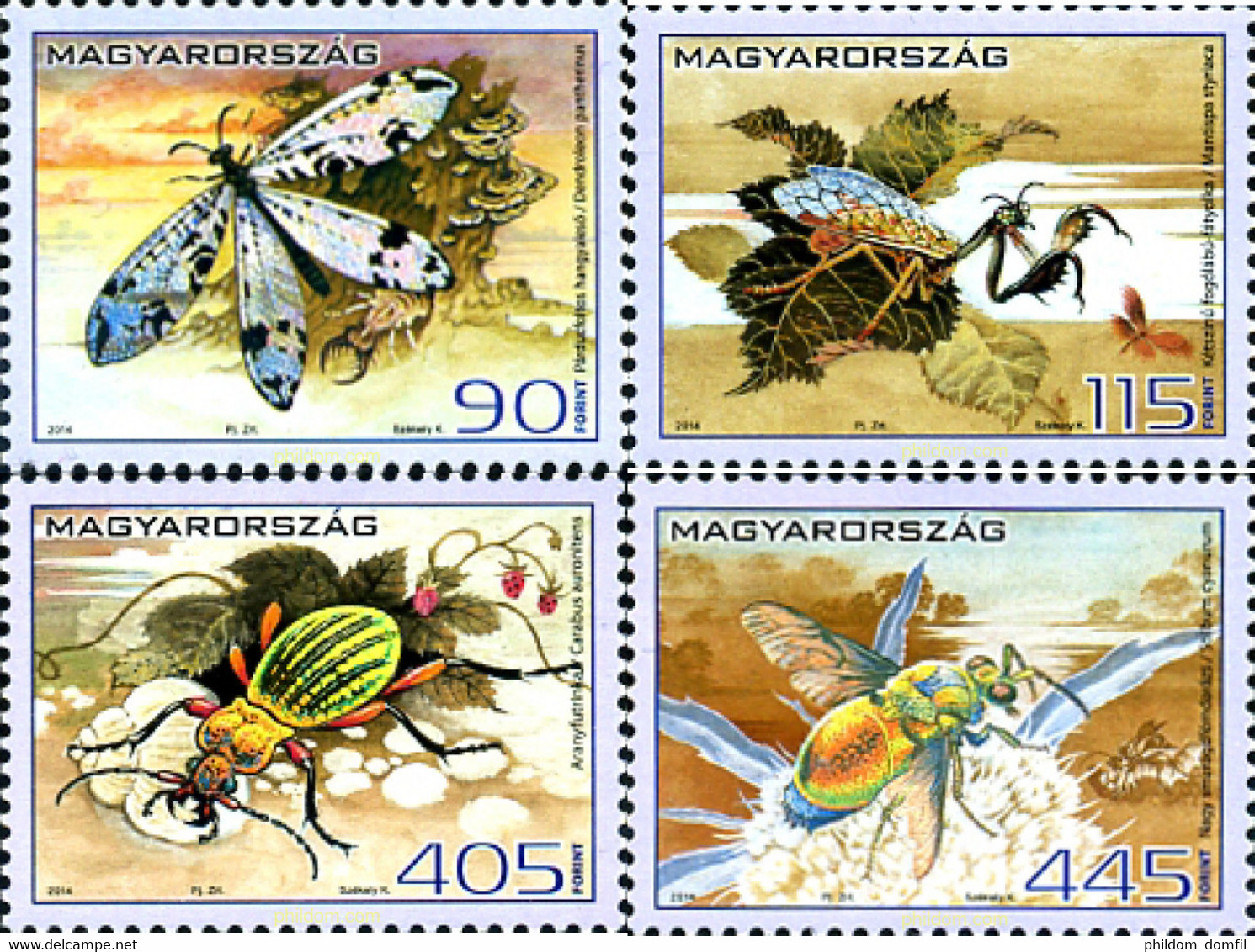 325722 MNH HUNGRIA 2014 INSECTOS - Used Stamps