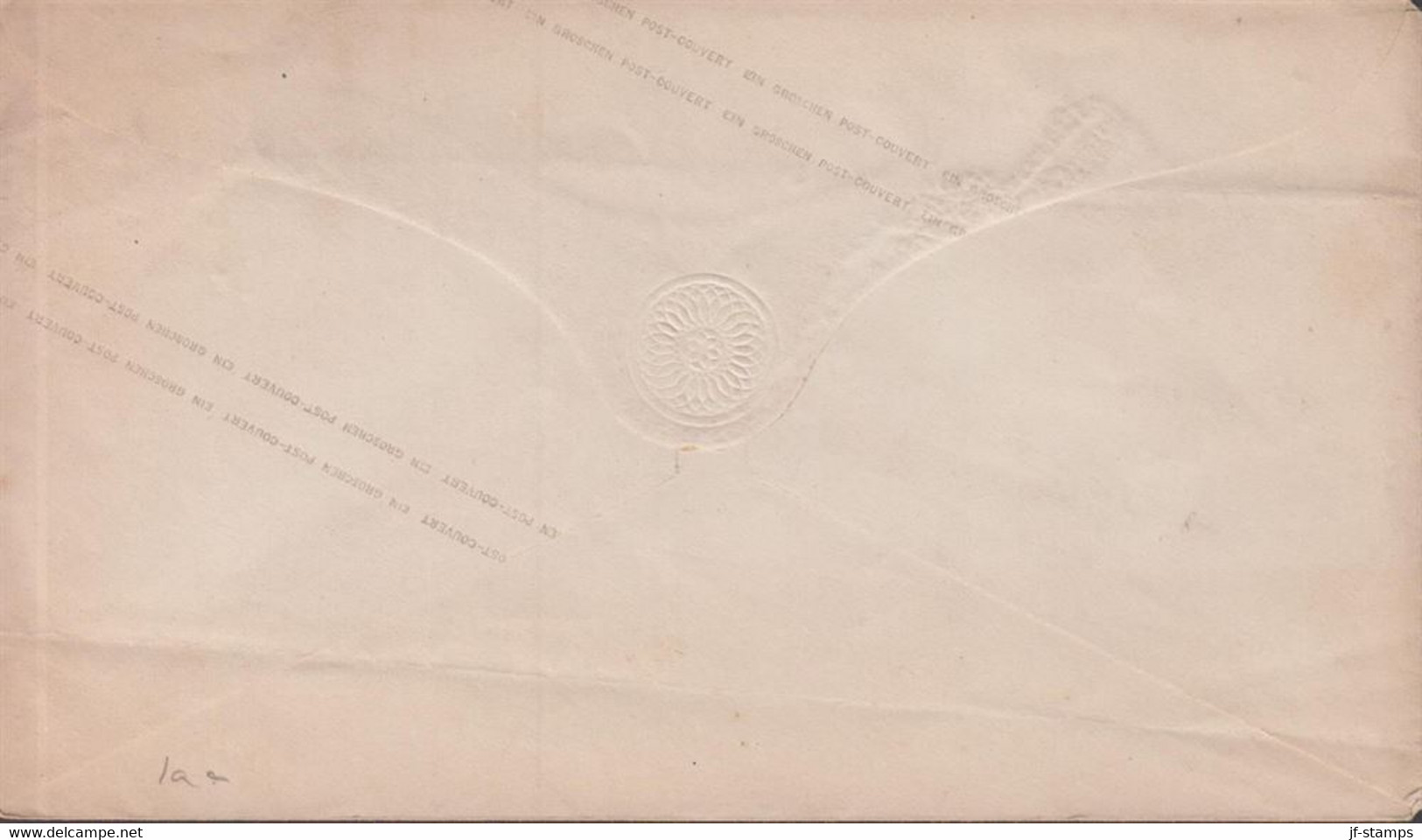 1868. NORDDEUTSCHER POSTBEZIRK.  1 EIN GROSCHEN Envelope With Inverted Overprint EIN GROSCHEN POST-COUVERT... - JF434813 - Postwaardestukken