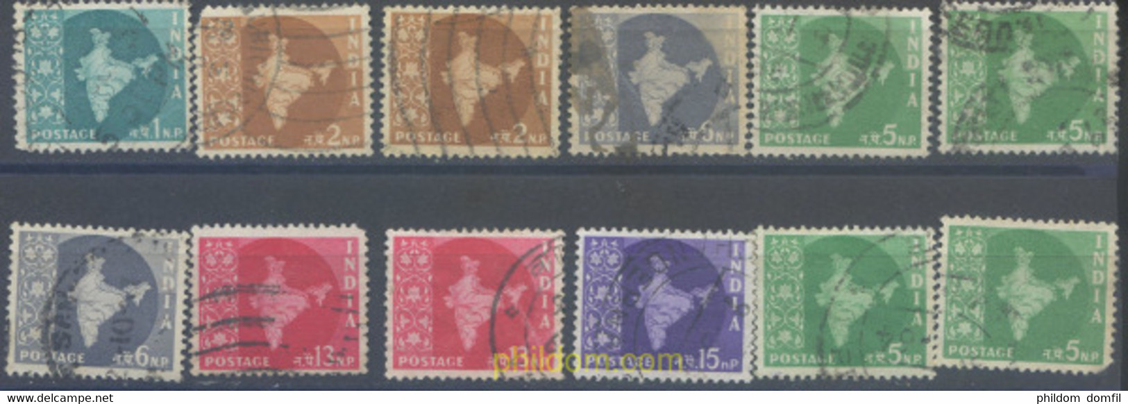 662051 USED INDIA 1957 MAPA DE LA INDIA - Ungebraucht