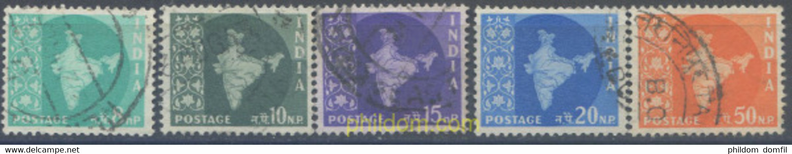 662052 USED INDIA 1957 MAPA DE LA INDIA - Unused Stamps