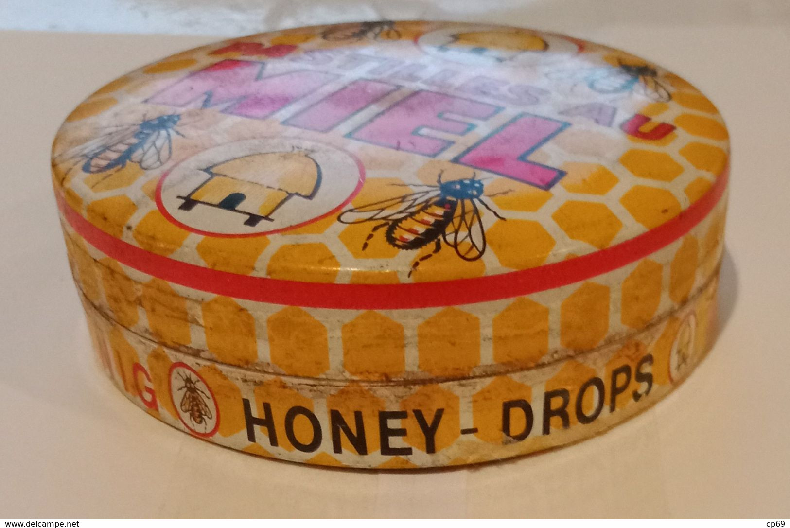 2 Articles Apiculture Petite Boite Ferraille Pastilles Au Miel Honey Abeille Biene Ape Abeja Bee + Papier Publicitaire - Boxes