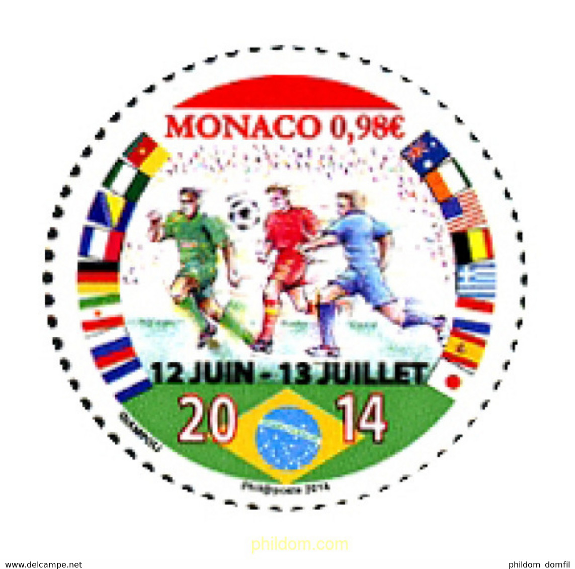 326173 MNH MONACO 2014 COPA DEL MUNDO DE FUTBOL - BRASIL 2014 - Andere & Zonder Classificatie