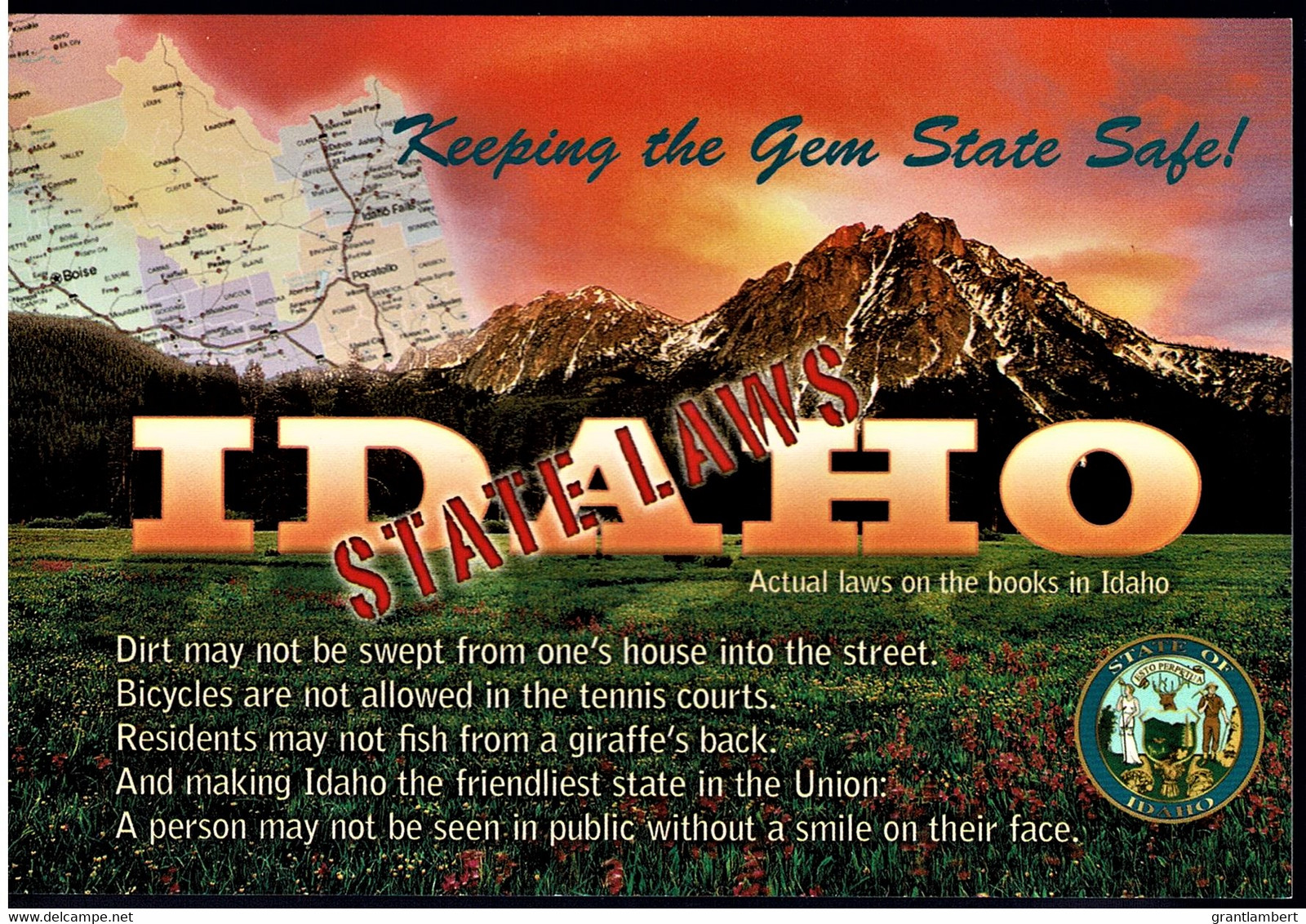 Mt. McGown In The Sawtooth Mountain Range, Idaho, USA - With Message - Otros & Sin Clasificación