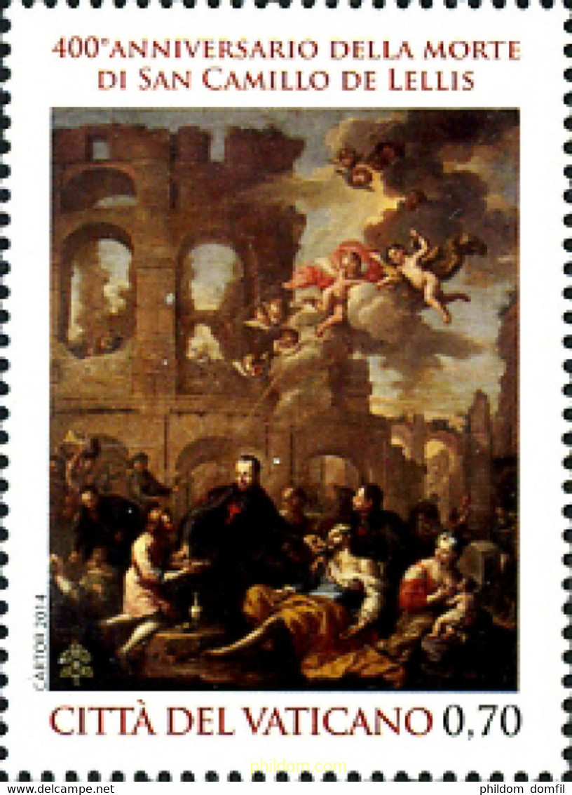 327952 MNH VATICANO 2014 400 ANIVERSARIO DE SAN CAMILO - Oblitérés