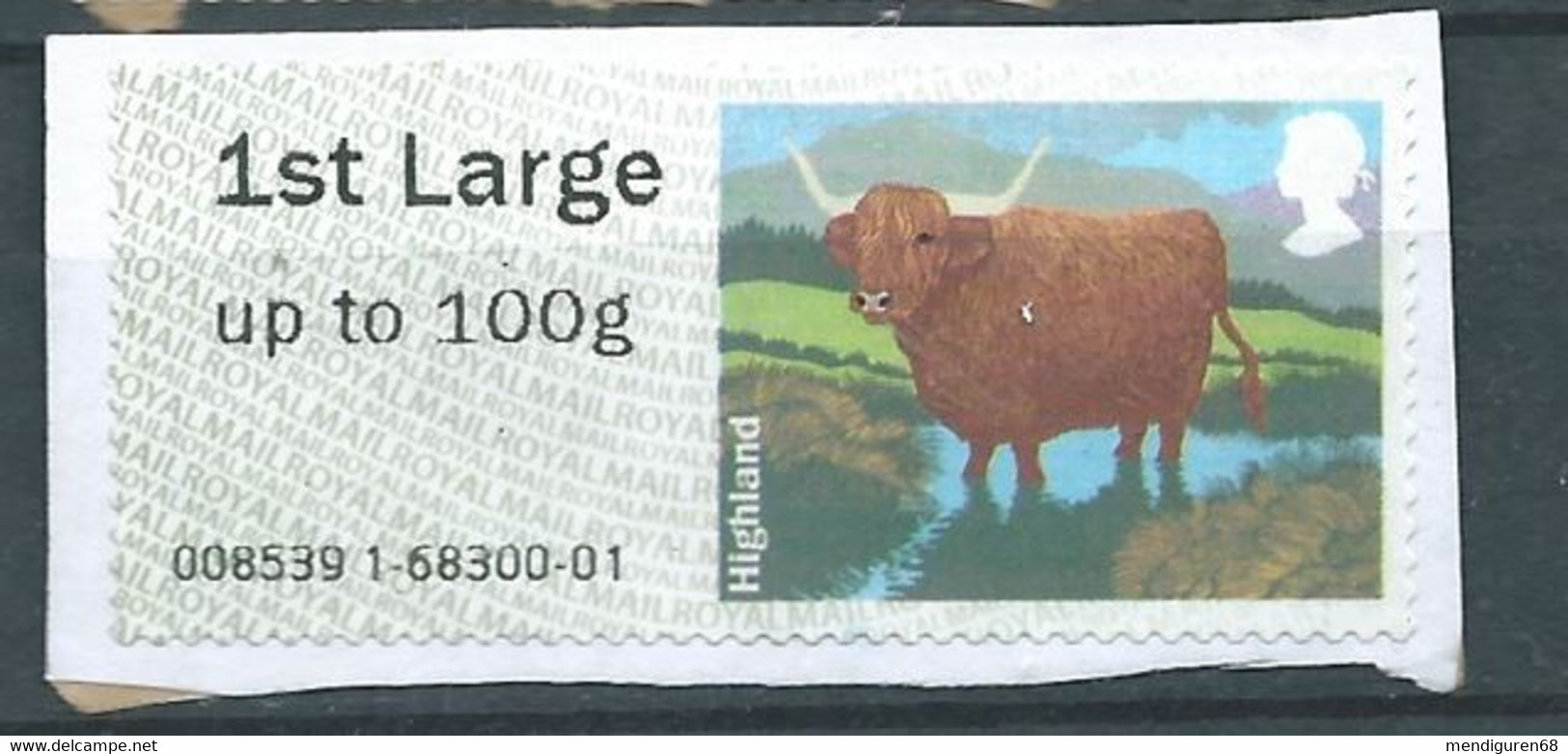 GROSBRITANNIEN GRANDE BRETAGNE GB 2012  POST&GO ROWS: HIGHLAND 1ST LARGE Up To 100g USED ON PSG FS45 MI ATM 42 YT TD 42 - Post & Go (distributeurs)