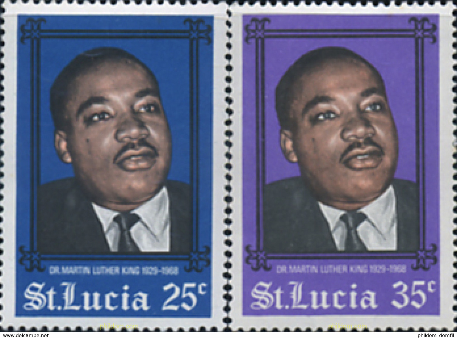 331487 MNH SANTA LUCIA 1968 DOCTOR MARTIN LUTHER KING - Martin Luther King