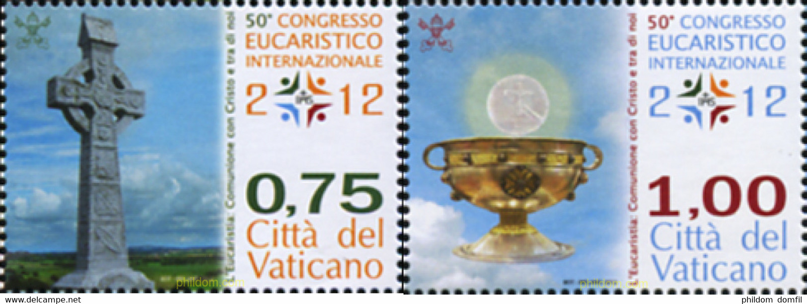 294375 MNH VATICANO 2012 50 ANIVERSARIO CONGRESO INTERNACIONAL EUCARISTICO DUBLIN - Usati