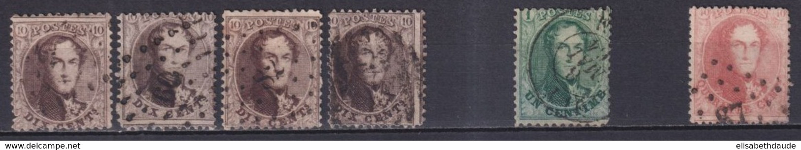 BELGIQUE - 1858/63 - BEL ENSEMBLE LUXE OBLITERES - 1863-1864 Medaillen (13/16)