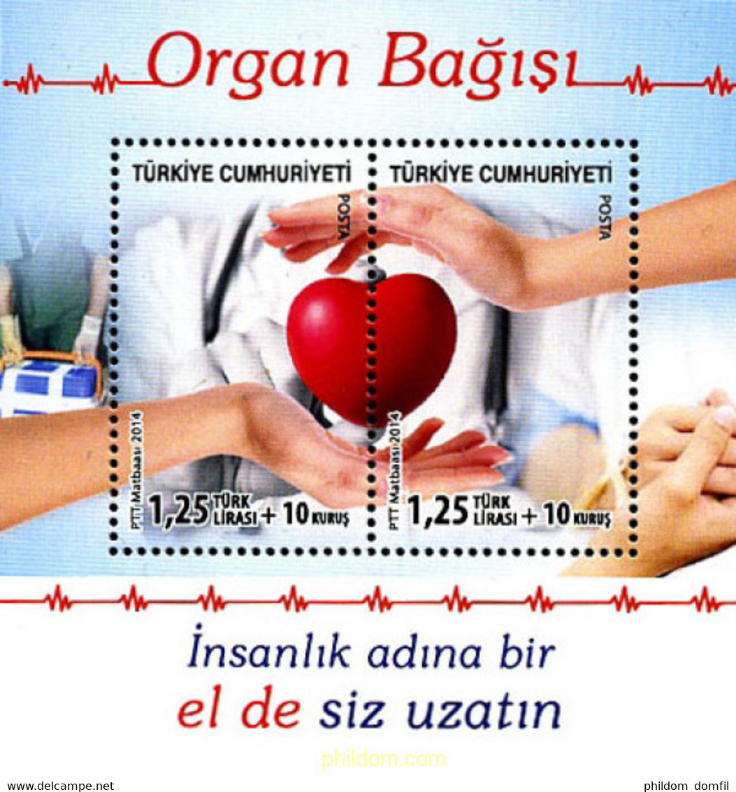 334245 MNH TURQUIA 2014 DONACION DE ORGANOS - Collezioni & Lotti