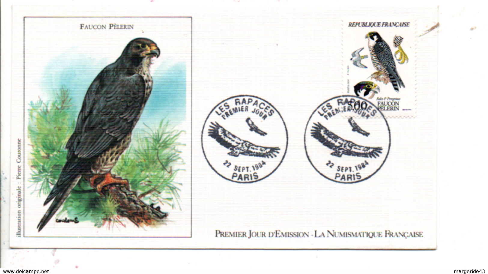 FDC 1984 FAUCON PELERIN - 1980-1989