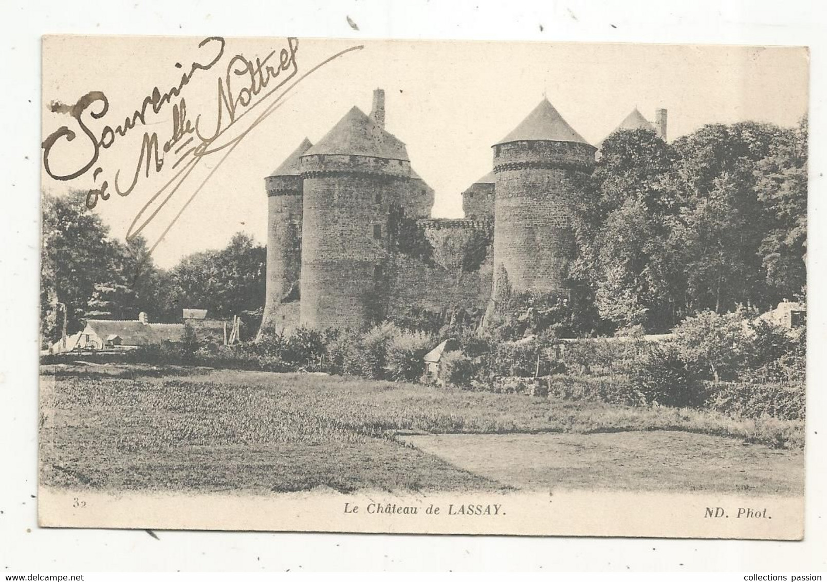 Cp, 53, Le Château De LASSAY ,écrite - Lassay Les Chateaux