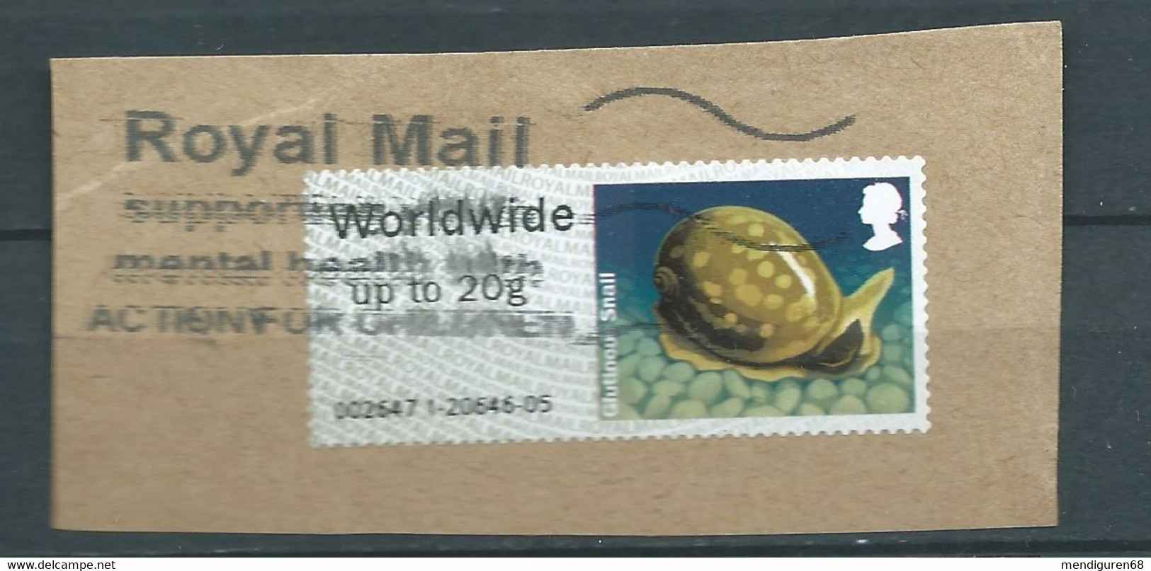 GROSBRITANNIEN GRANDE BRETAGNE GB 2013 POST&GO PONDS:GLUTINOUS SNAIL 1ST CLASS Up To 100g PAPER SG FS64 MI ATM53 YT TD51 - Post & Go (automatenmarken)