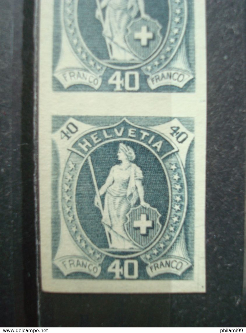 SWITZERLAND HELVETIA COLOR PROOF 40 C. (x5) (issued Without Mint) - Other & Unclassified