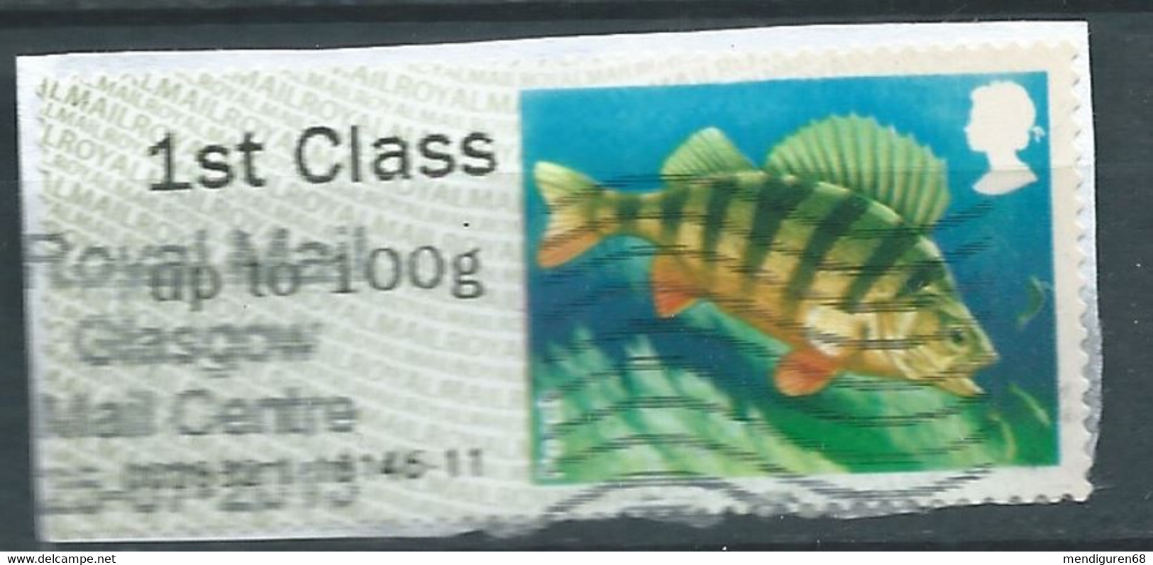 GROSBRITANNIEN GRANDE BRETAGNE GB 2013 POST&GO LAKES:PERCH 1ST CLASS Up To 100g USED ON PAPER SG FS65 MI ATM 52 YT TD60 - Post & Go Stamps