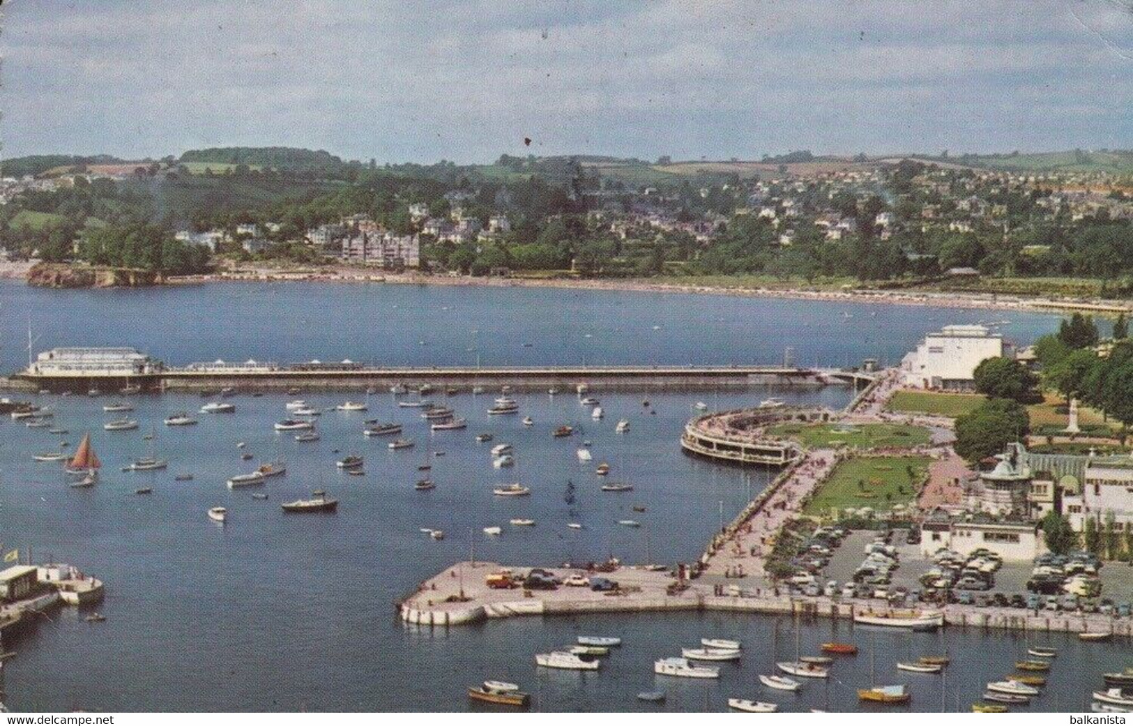 England Torquay The Harbour From Vane Hill Postcard - Torquay