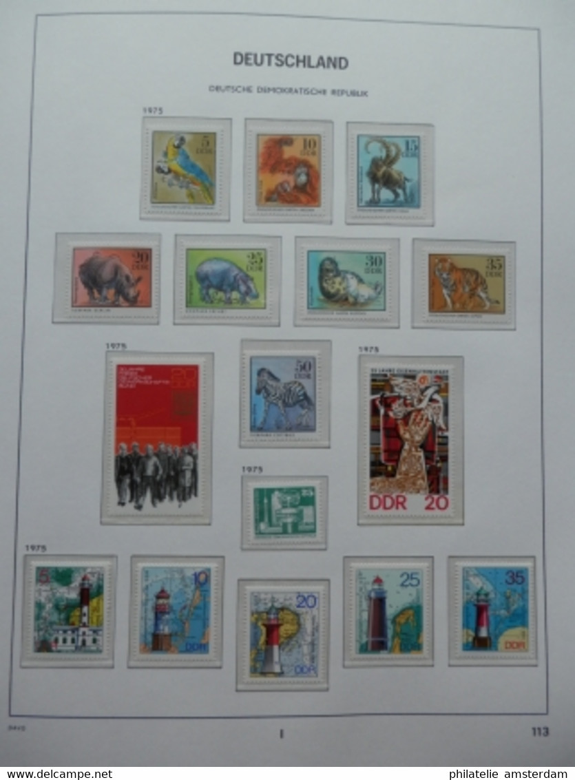 START 1 EURO! East Germany 1975-1982: Nearly Complete MNH Collection In Davo Luxe Album With Slipcase. - Collections (with Albums)