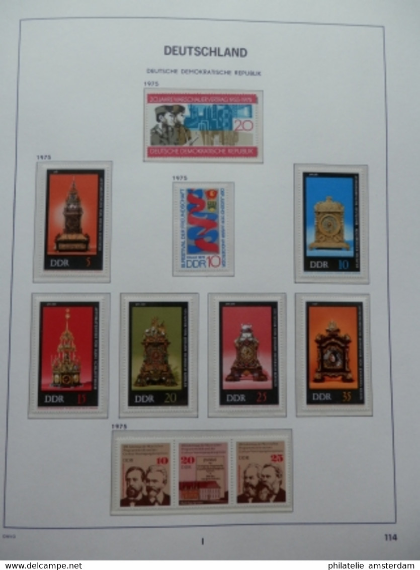 START 1 EURO! East Germany 1975-1982: Nearly Complete MNH Collection In Davo Luxe Album With Slipcase. - Collections (with Albums)